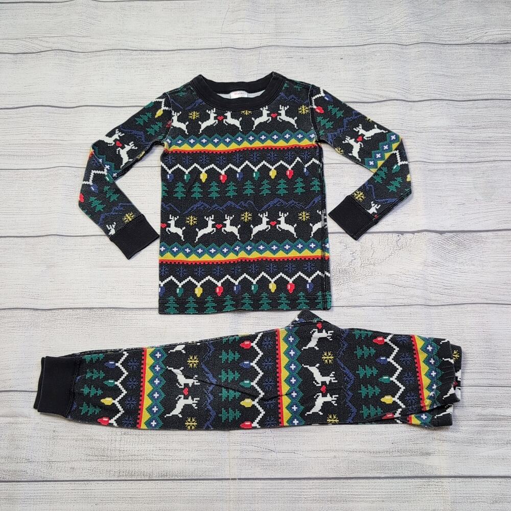 4 Hanna Andersson Very Merry Long John Pajamas